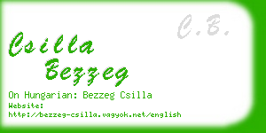 csilla bezzeg business card